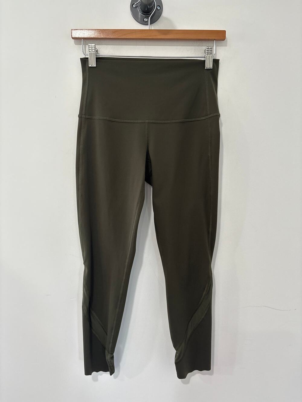Lululemon Wunder Under Smotth Cover High Rise Crop Leggings Green Size 6